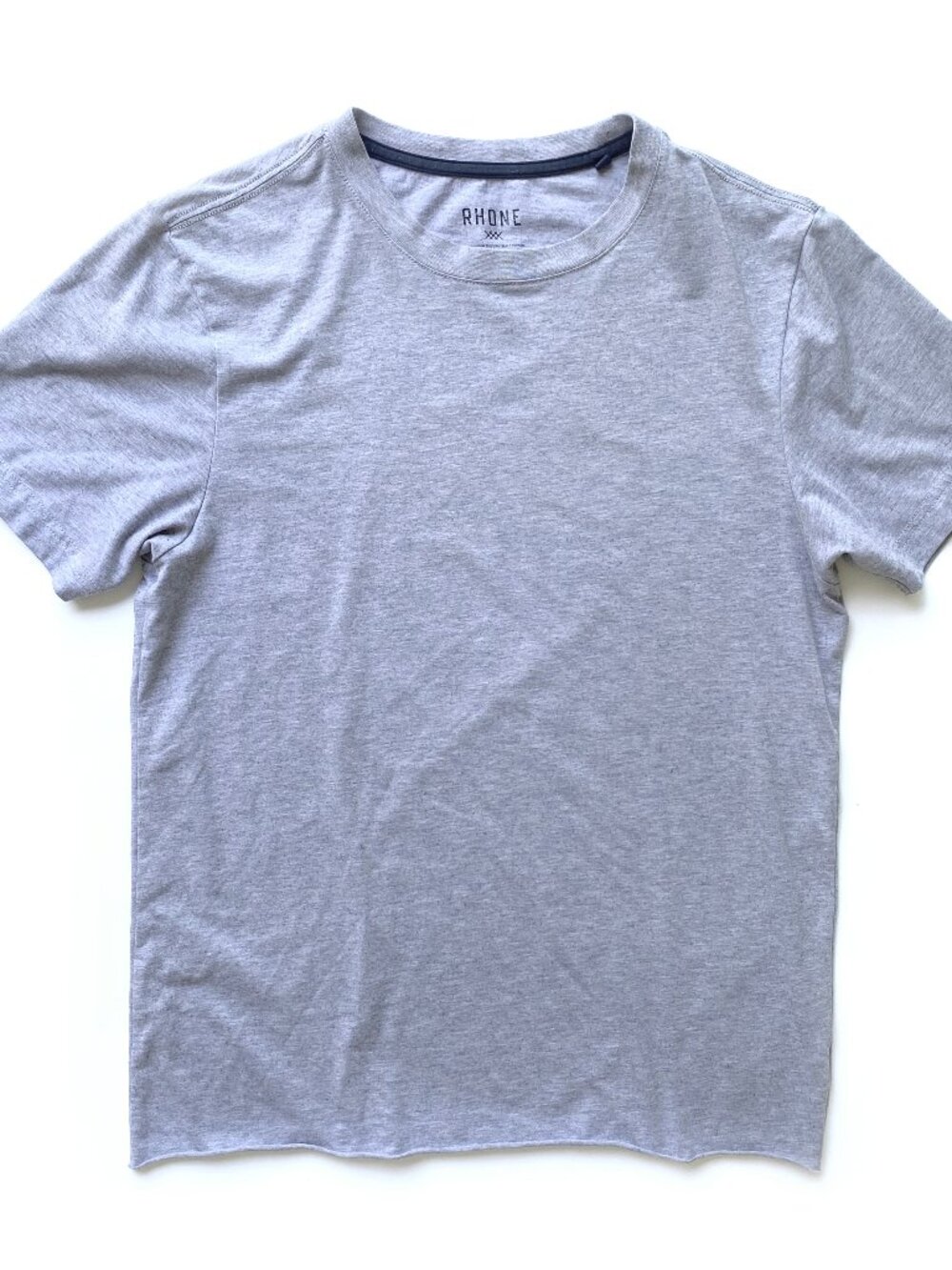 RHONE Mens Gray Organic Pima Cotton Blend Active Tee XS